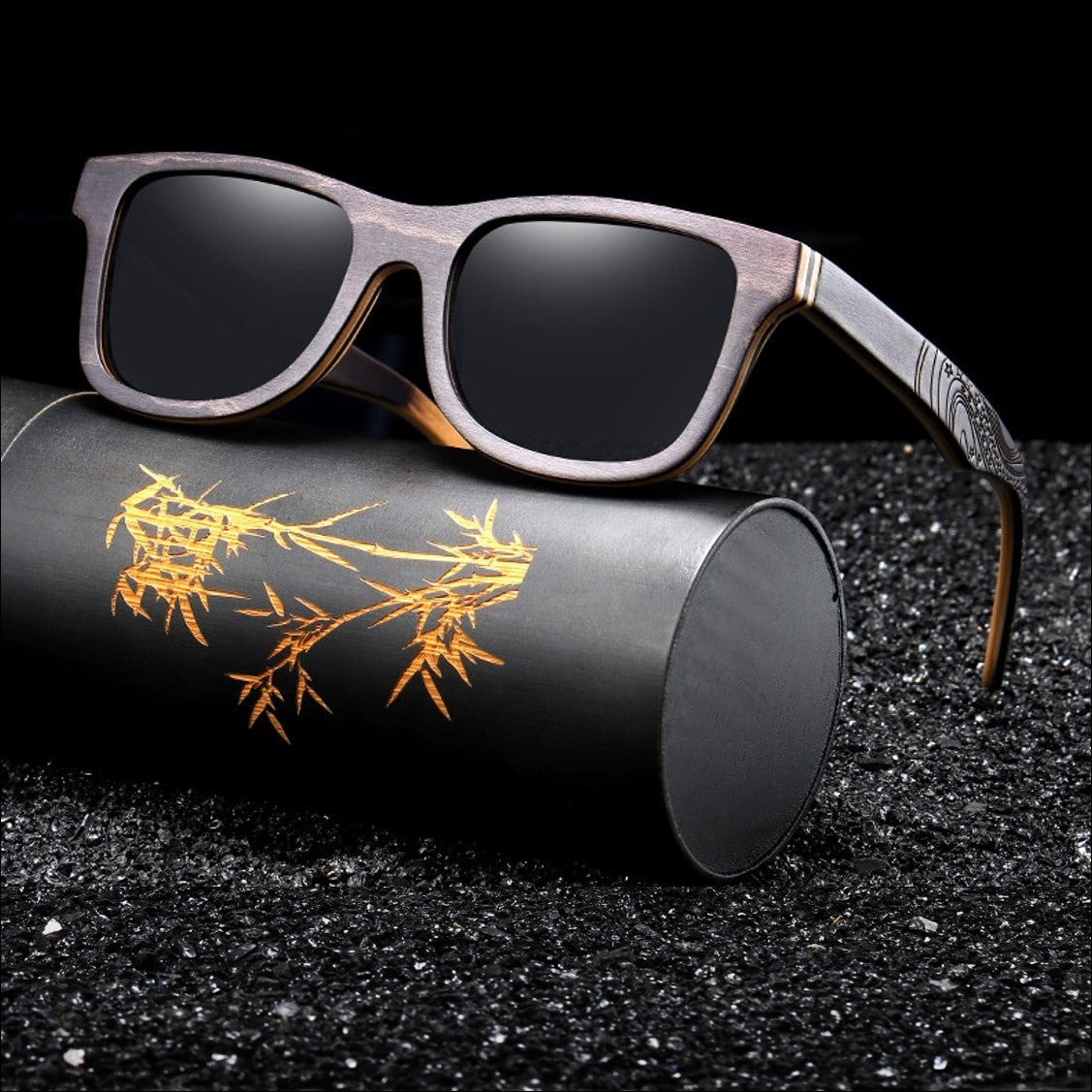 guys- girls-unisex-sunglasses-black-brown-wood-bamboo-engraved-polarized-uv-lens wickedyo5
